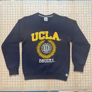 Vintage UCLA Bruins Navy Sweatshirt with Crest Retro Athletic Wear Top Small